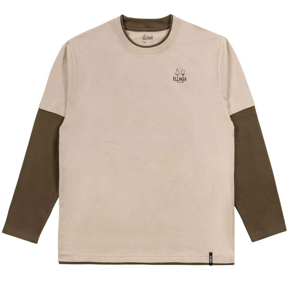 Elliker Lown Campfire Long Sleeve Tee - Pebble