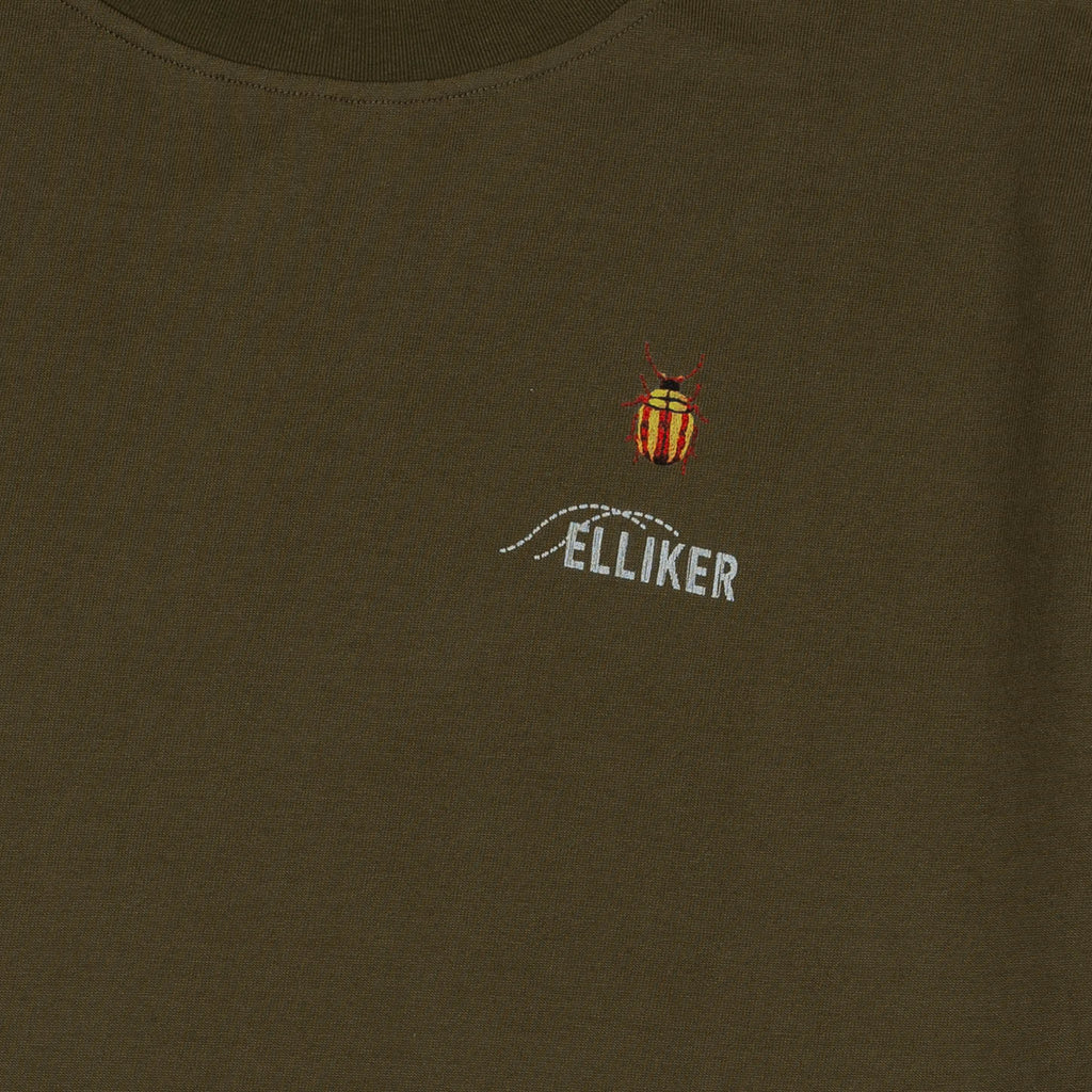 Elliker Rill Bug Print Short Sleeve Tee - Khaki