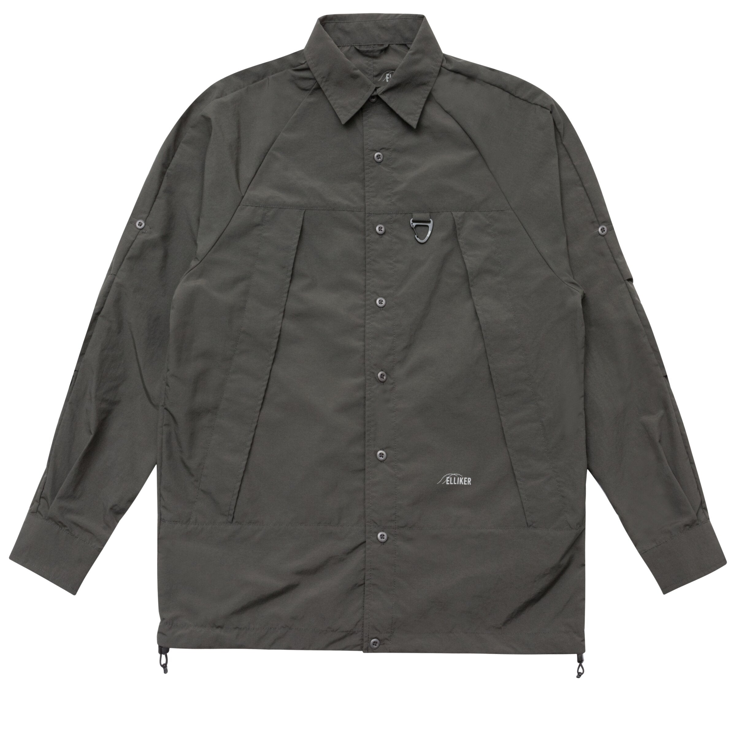 Elliker Craw Long Sleeve Zipper Tech Shirt - Grey