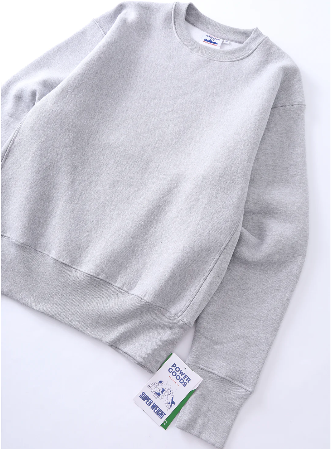 Power Goods Super Weight Crewneck - Heather Grey