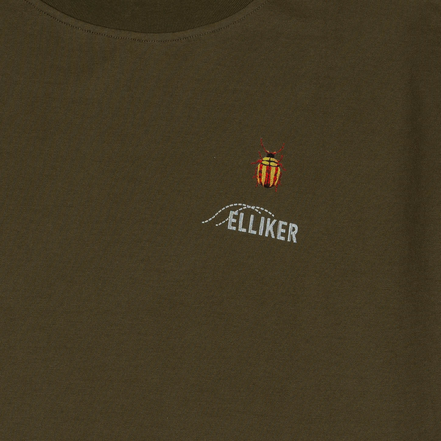 Elliker Rill Bug Print Short Sleeve Tee - Khaki