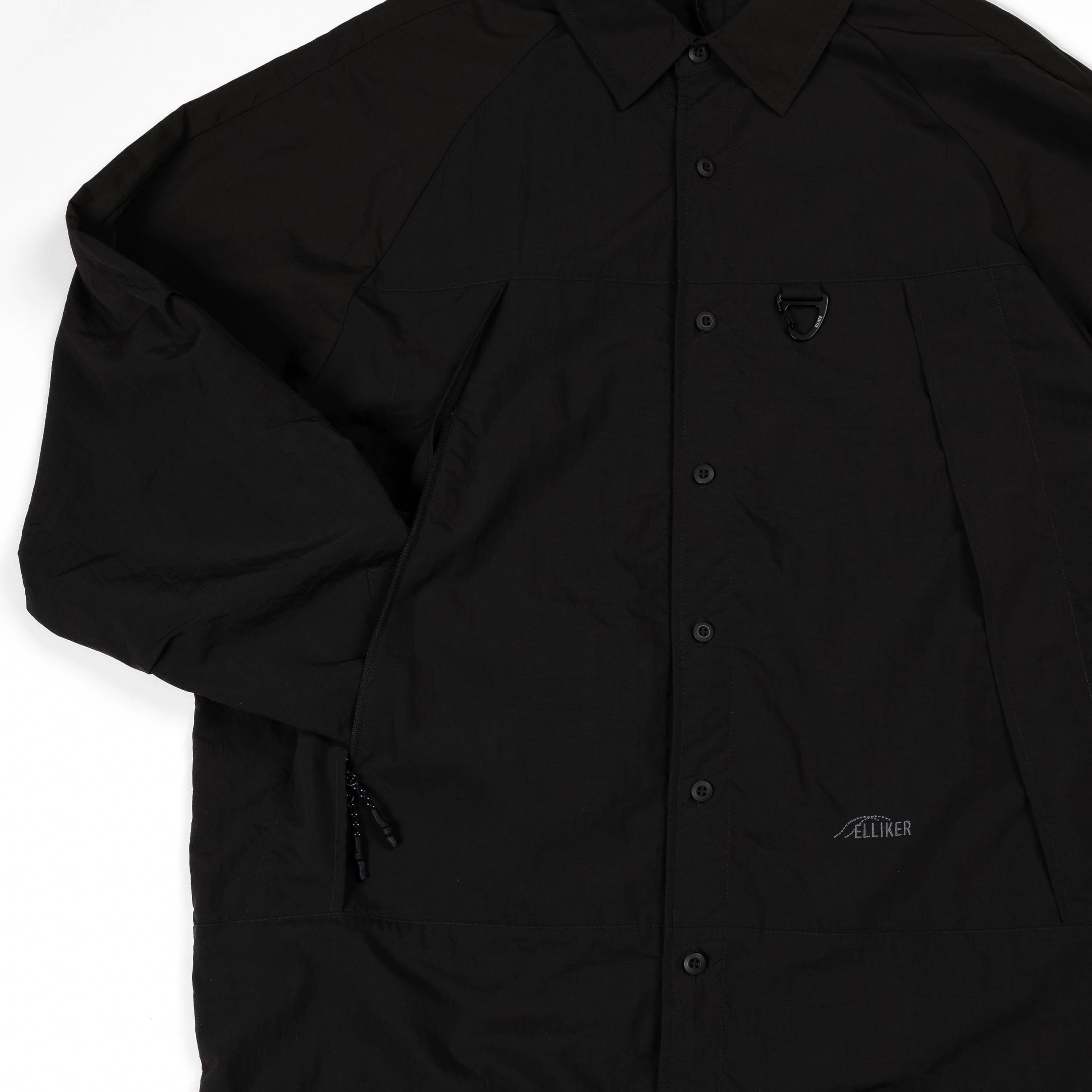 Elliker Craw Long Sleeve Zipper Tech Shirt - Grey