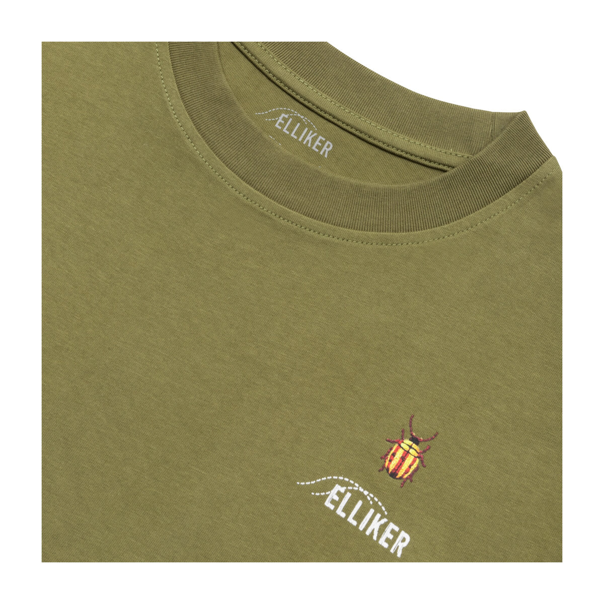 Elliker Rill Bug Print Short Sleeve Tee - Khaki