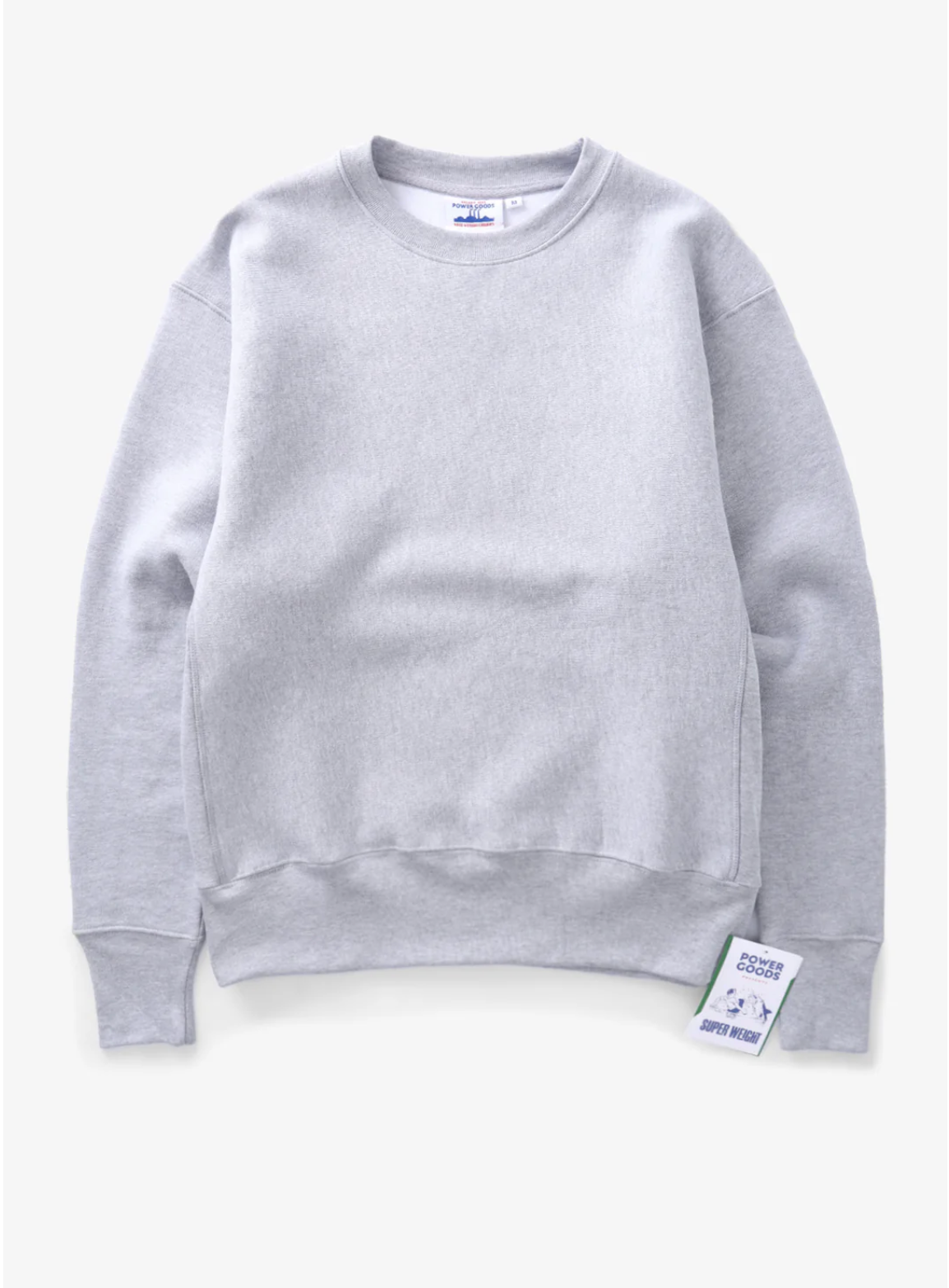 Power Goods Super Weight Crewneck - Heather Grey
