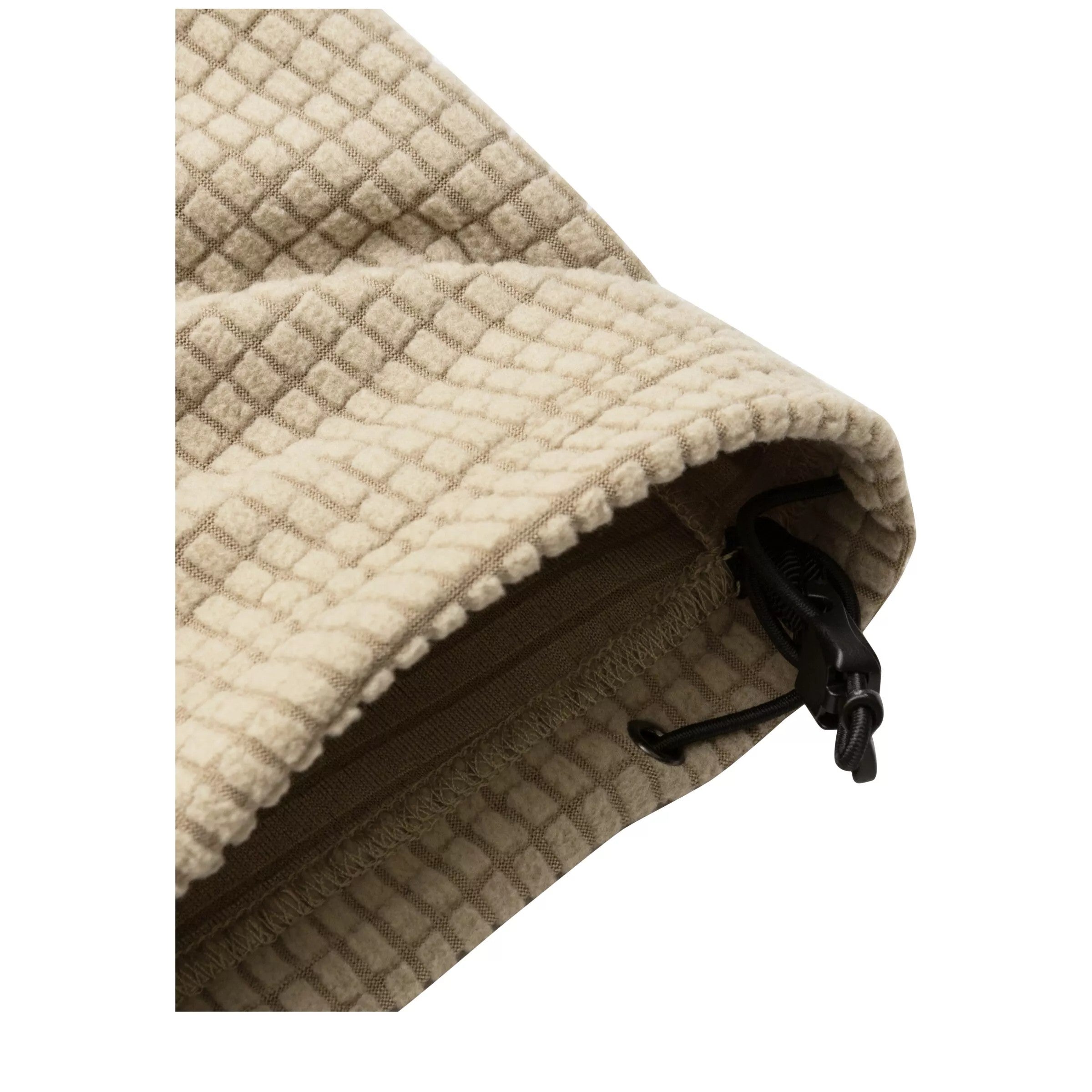 Elliker Hudswell Pullover Grid Fleece Hoodie - Taupe