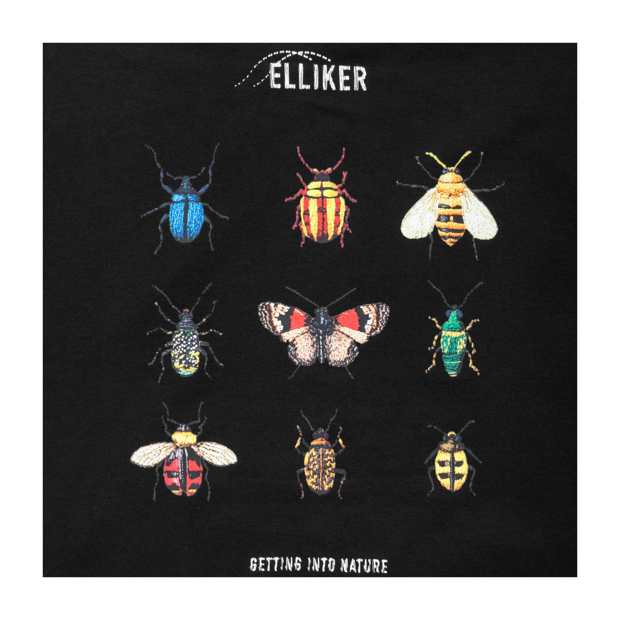 Elliker Rill Bug Print Short Sleeve Tee - Black