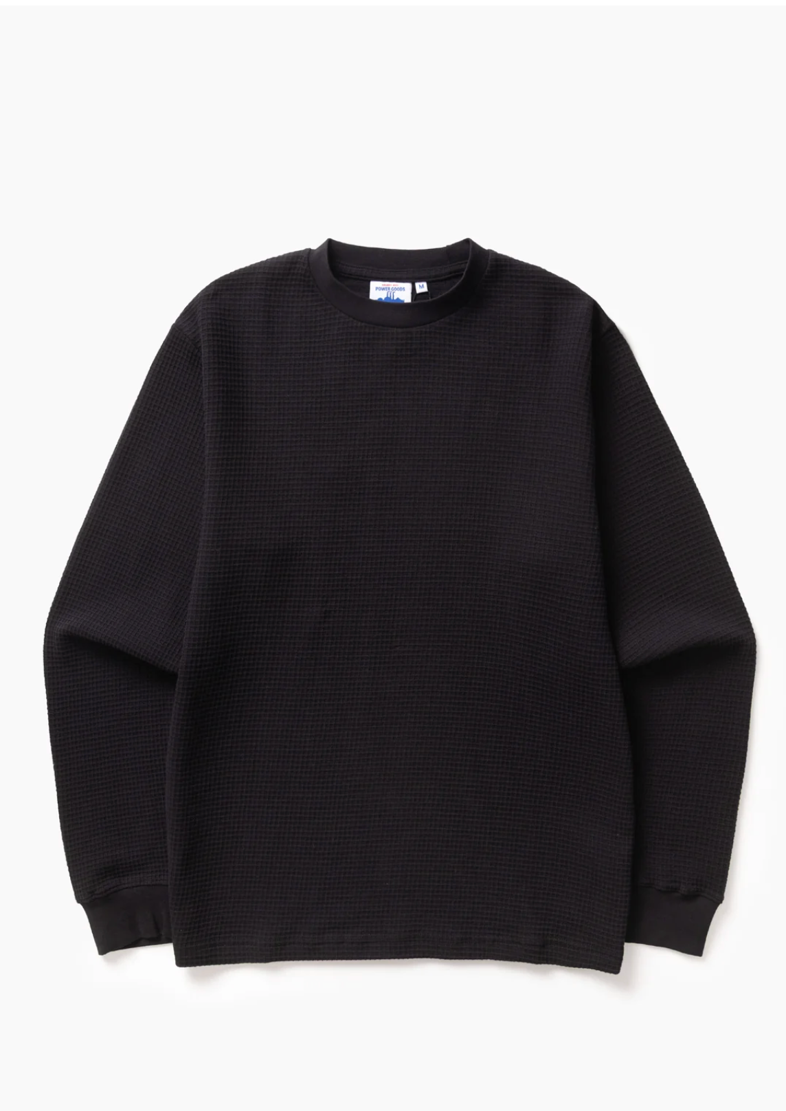 Power Goods Thermal Waffle LS Tee - Black