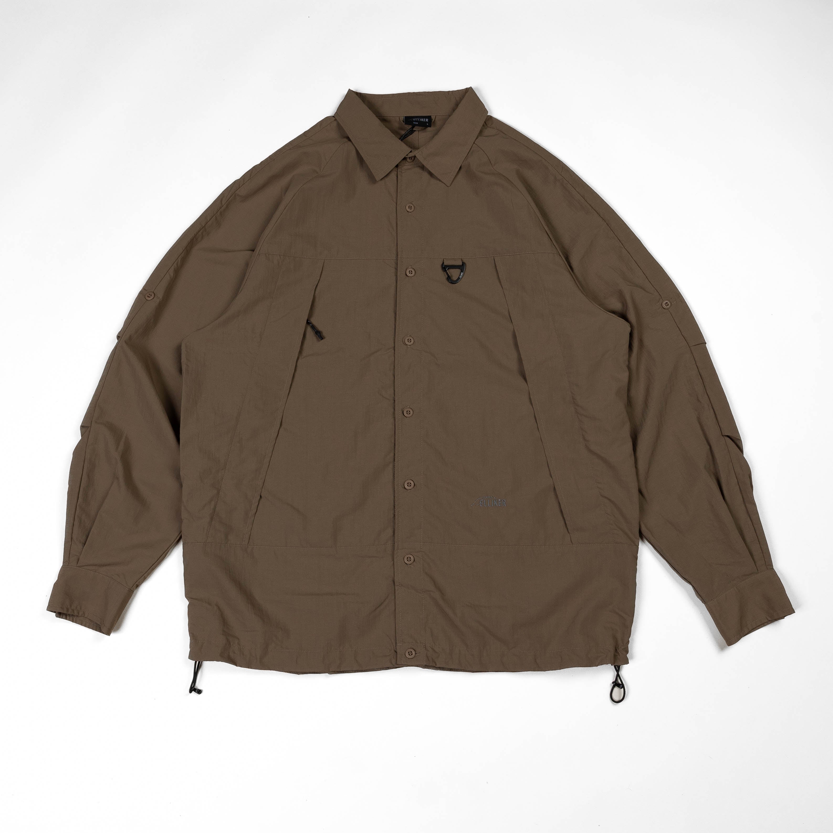 Elliker Craw Long Sleeve Zipper Tech Shirt - Sand