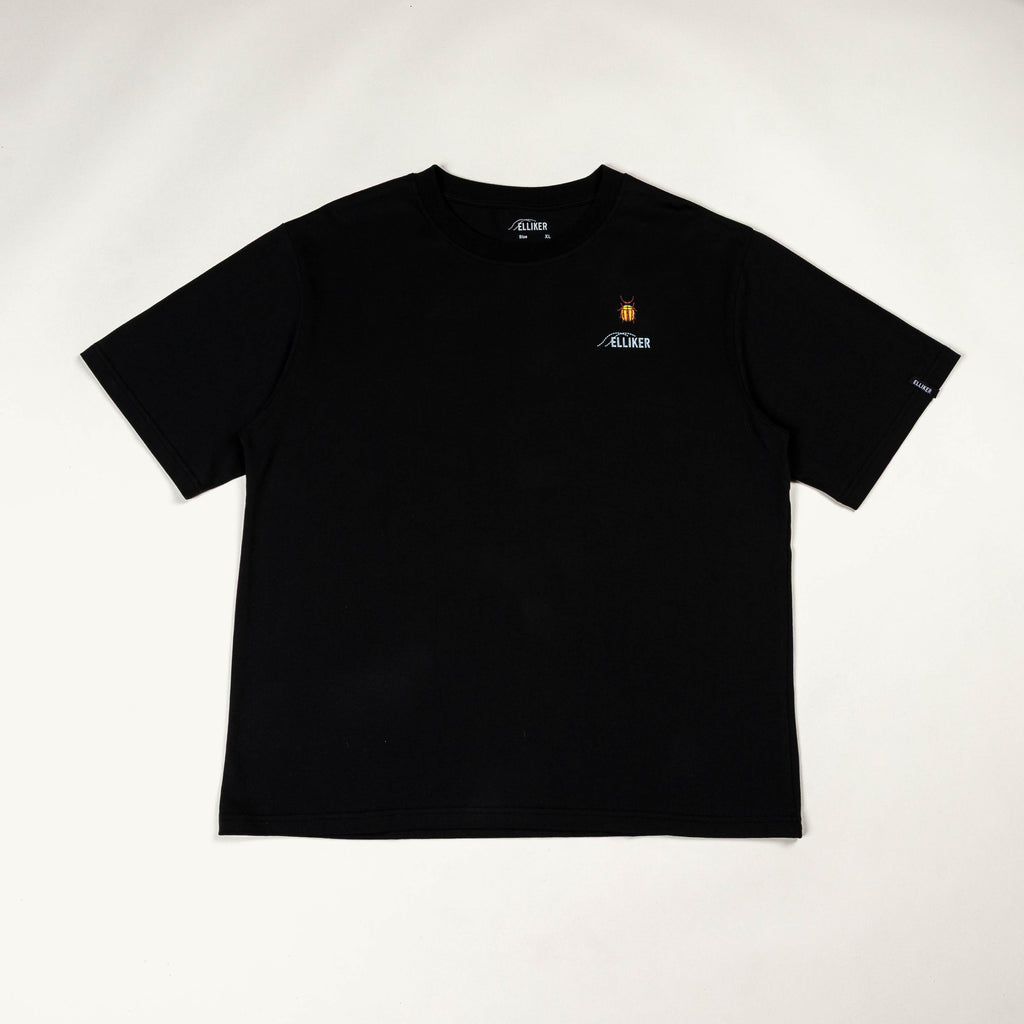 Elliker Rill Bug Print Short Sleeve Tee - Black