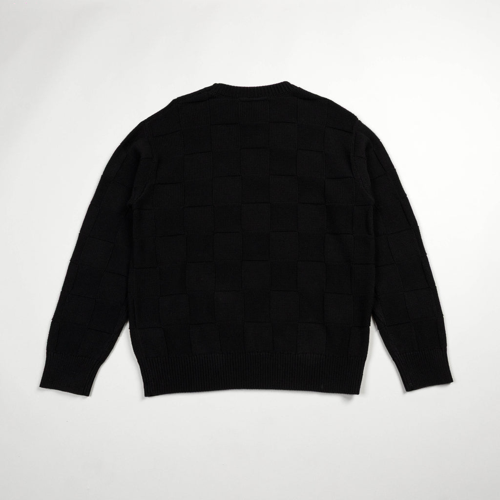 Service Works Check Knit Crewneck - Black