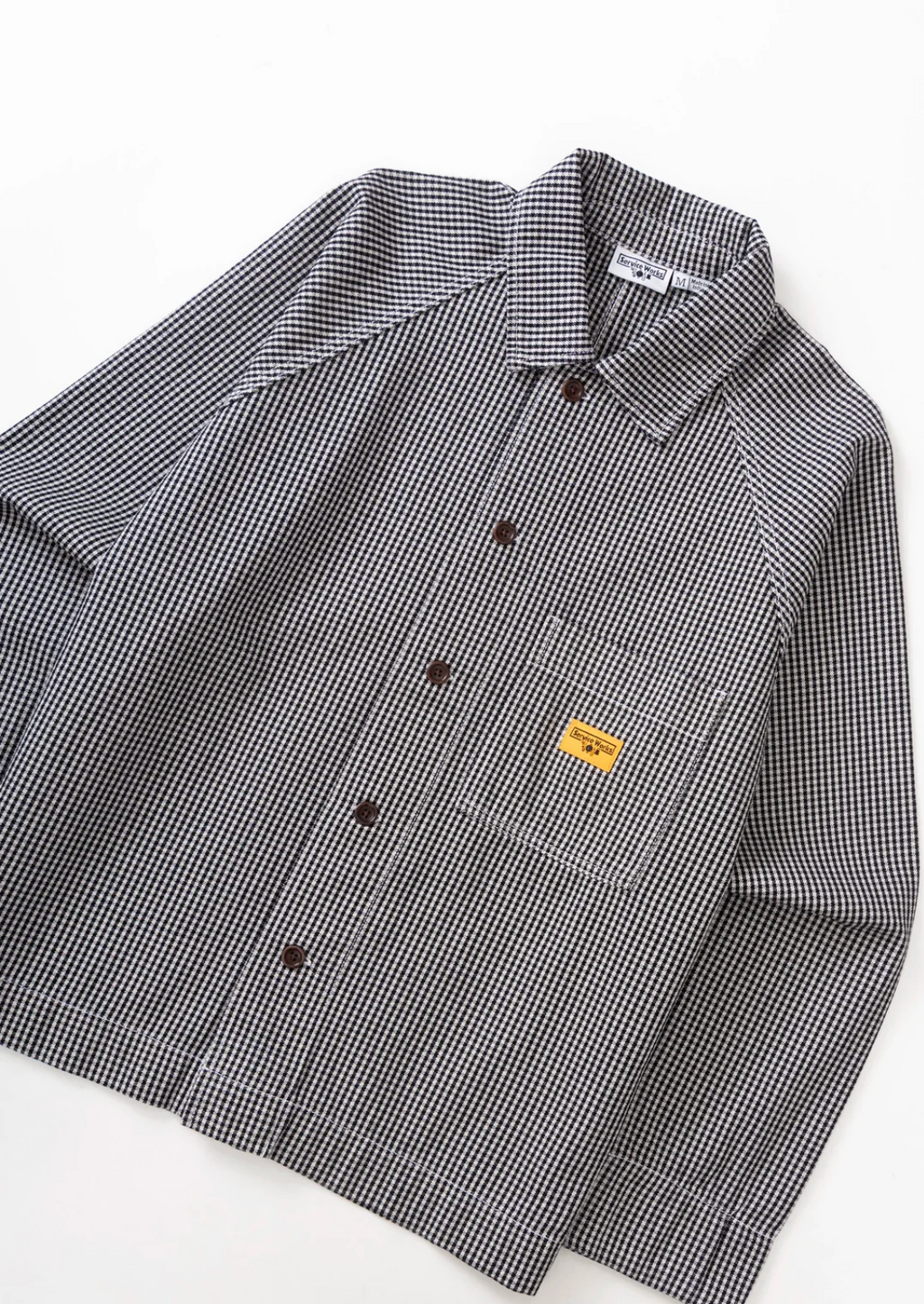 Service Works House Gingham FOH Overshirt - Black