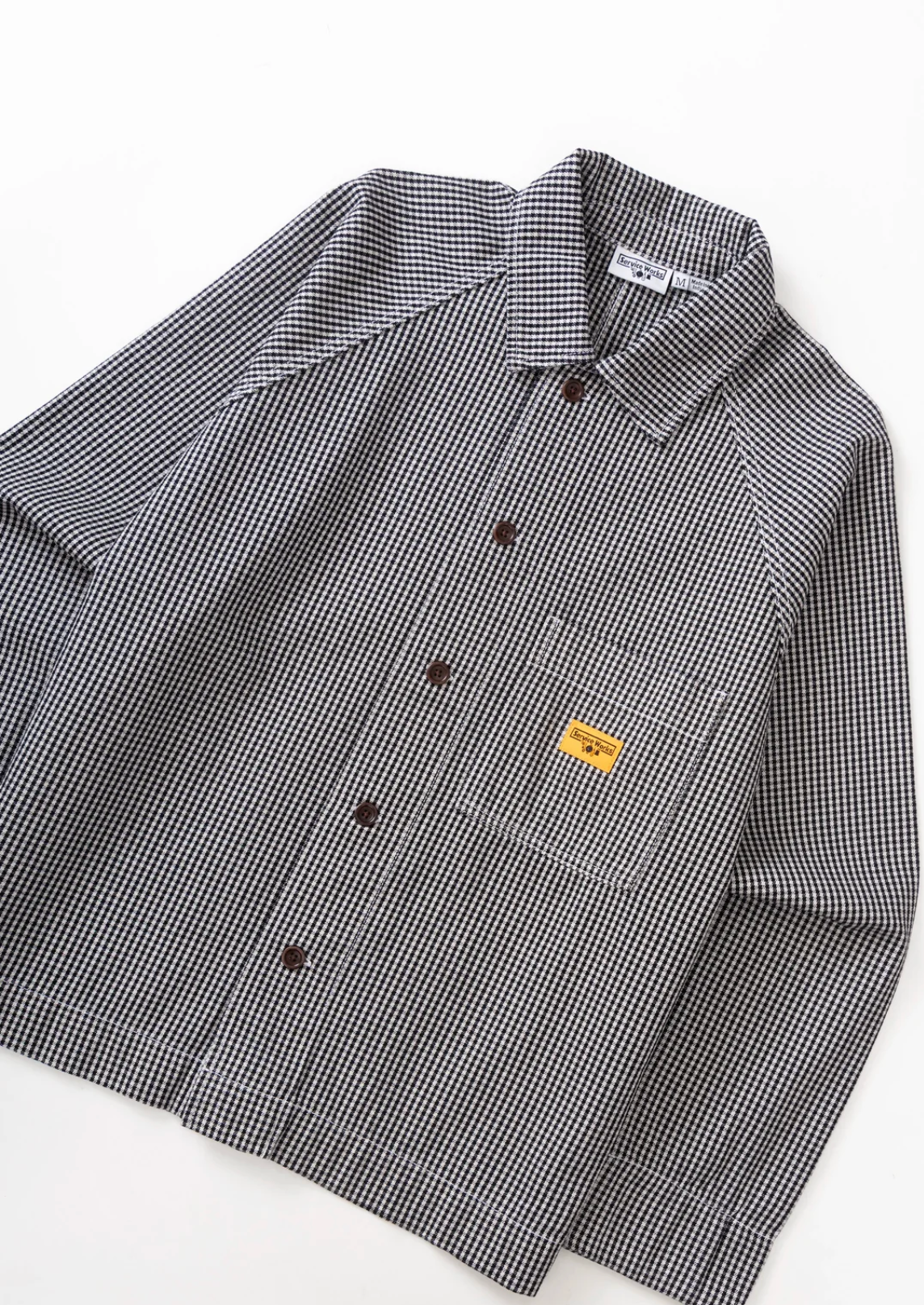 Service Works House Gingham FOH Overshirt - Black