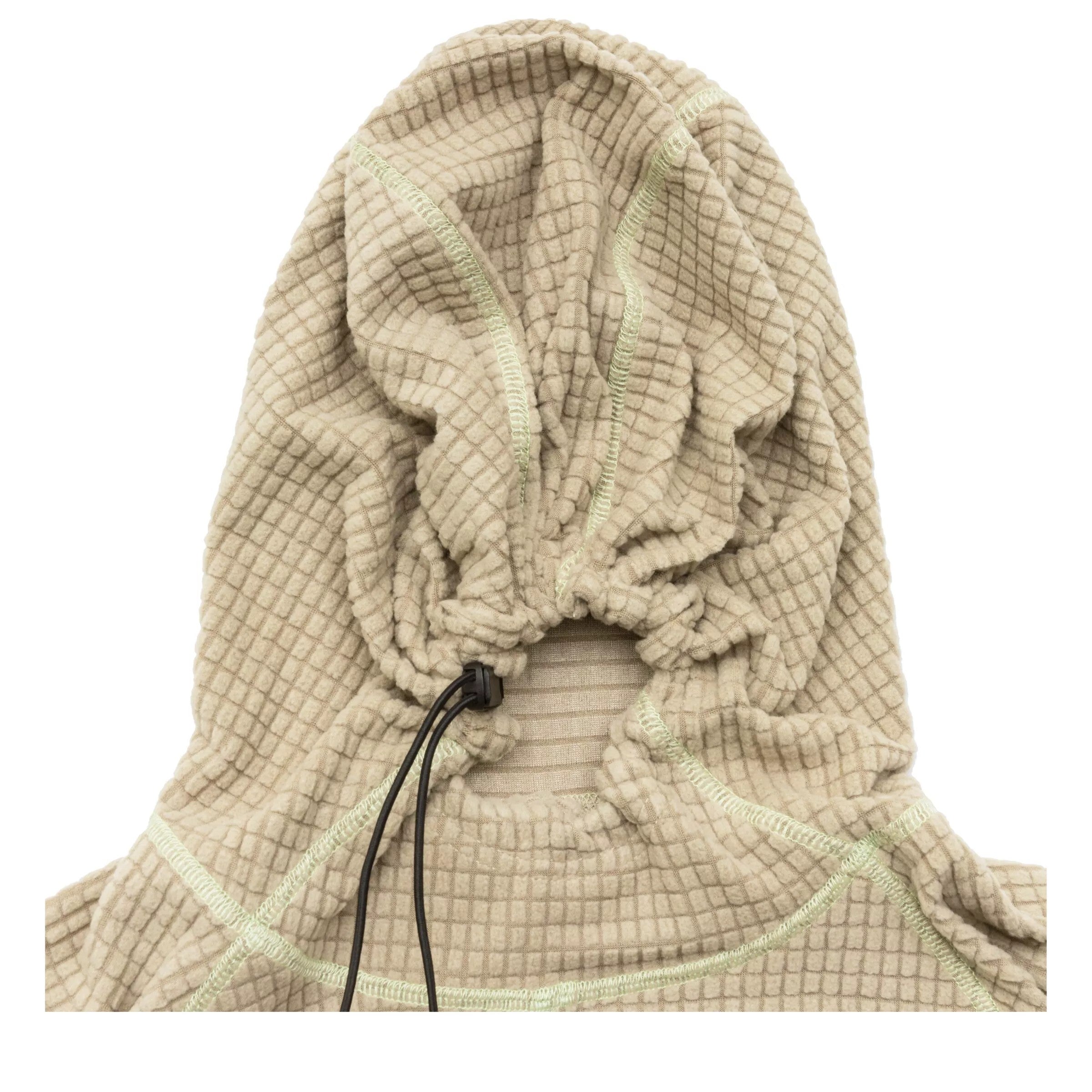 Elliker Hudswell Pullover Grid Fleece Hoodie - Taupe