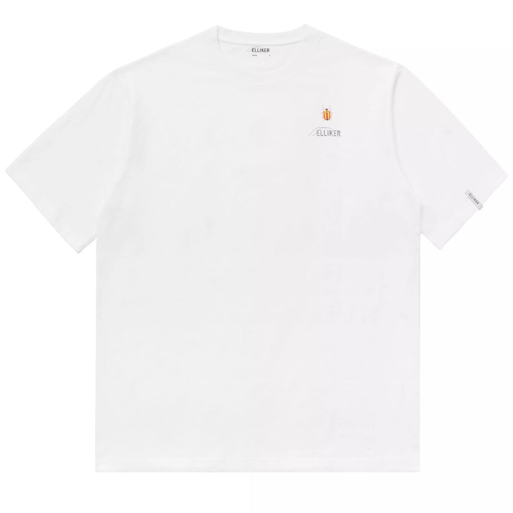 Elliker Rill Bug Print Short Sleeve Tee - White