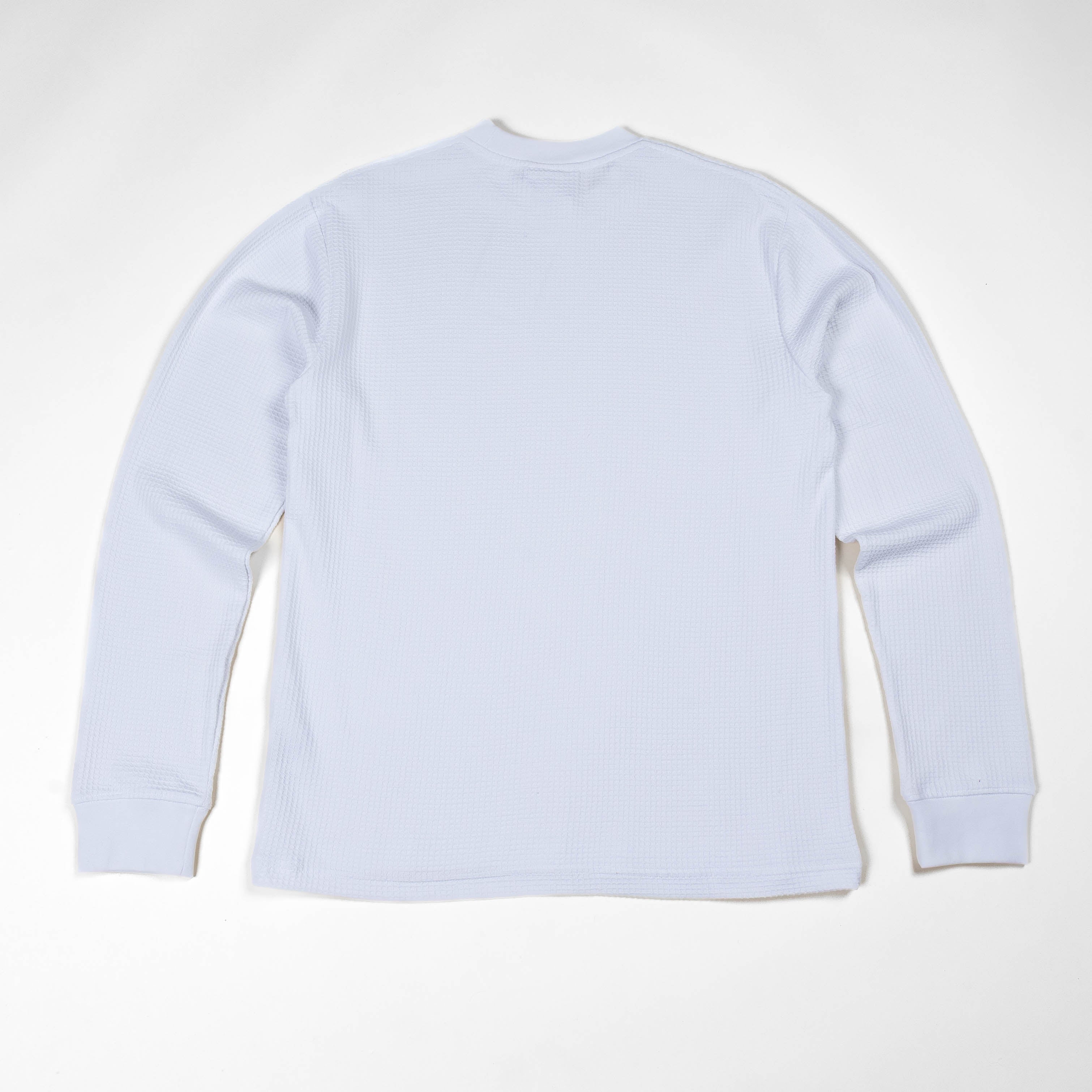 Power Goods Thermal Waffle LS Tee - White