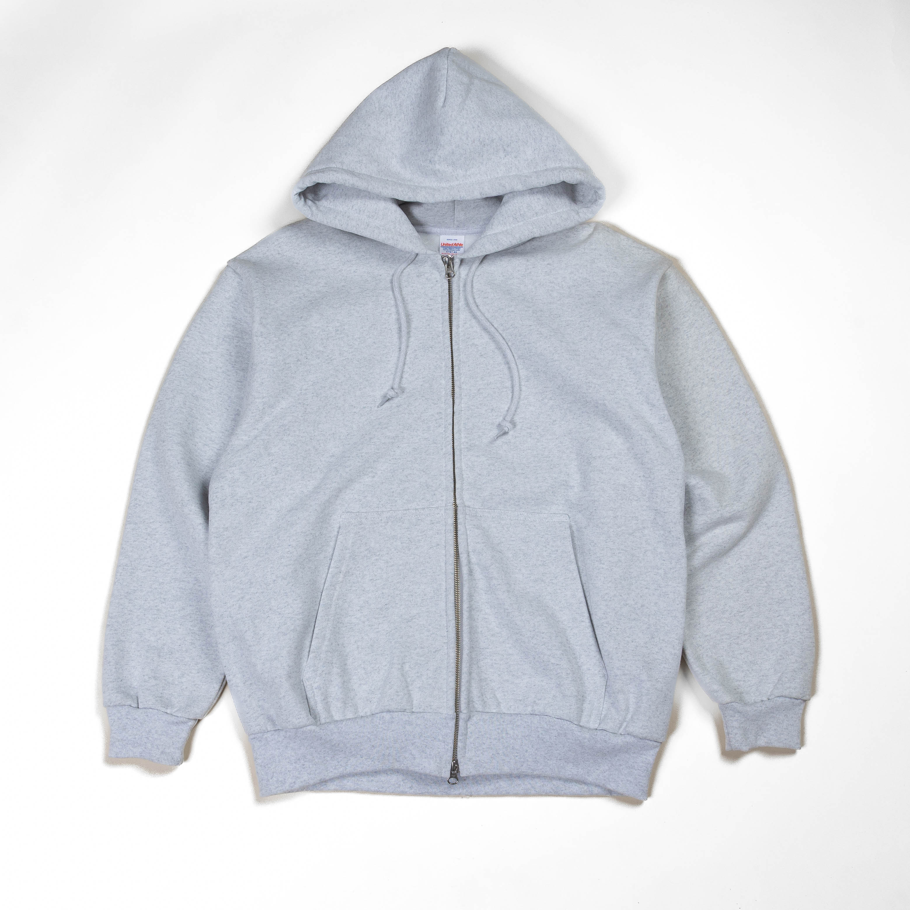 United Athle Magnum Weight Double Zip Hoodie - Ash Grey