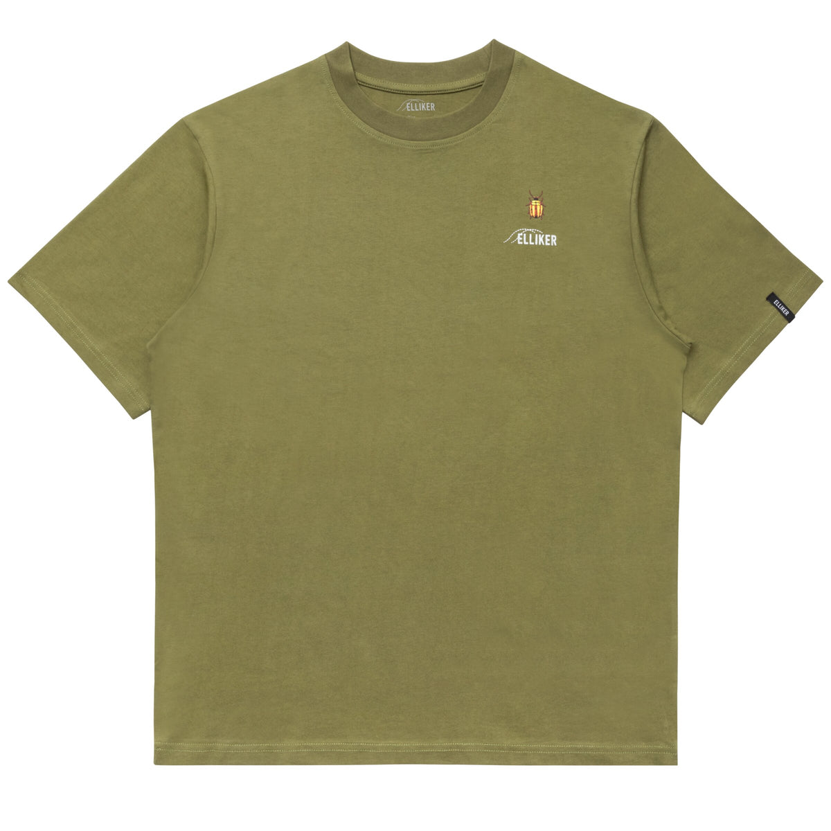 Elliker Rill Bug Print Short Sleeve Tee - Khaki