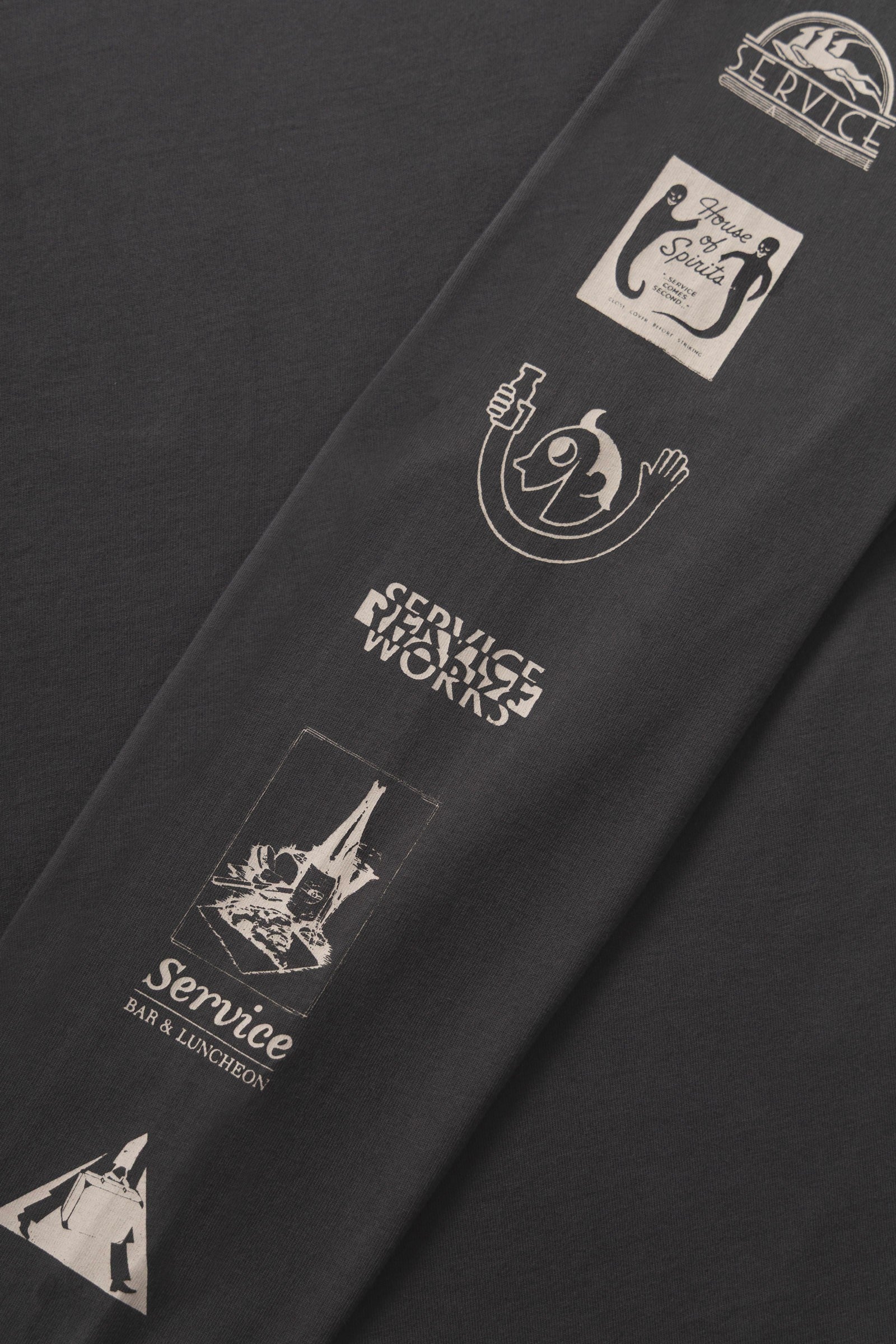 Service Works Bootleg Long Sleeve Tee - Charcoal