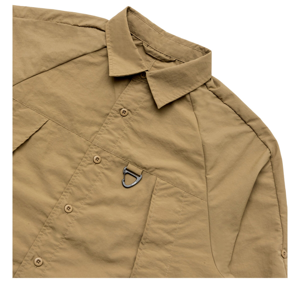 Elliker Craw Long Sleeve Zipper Tech Shirt - Sand