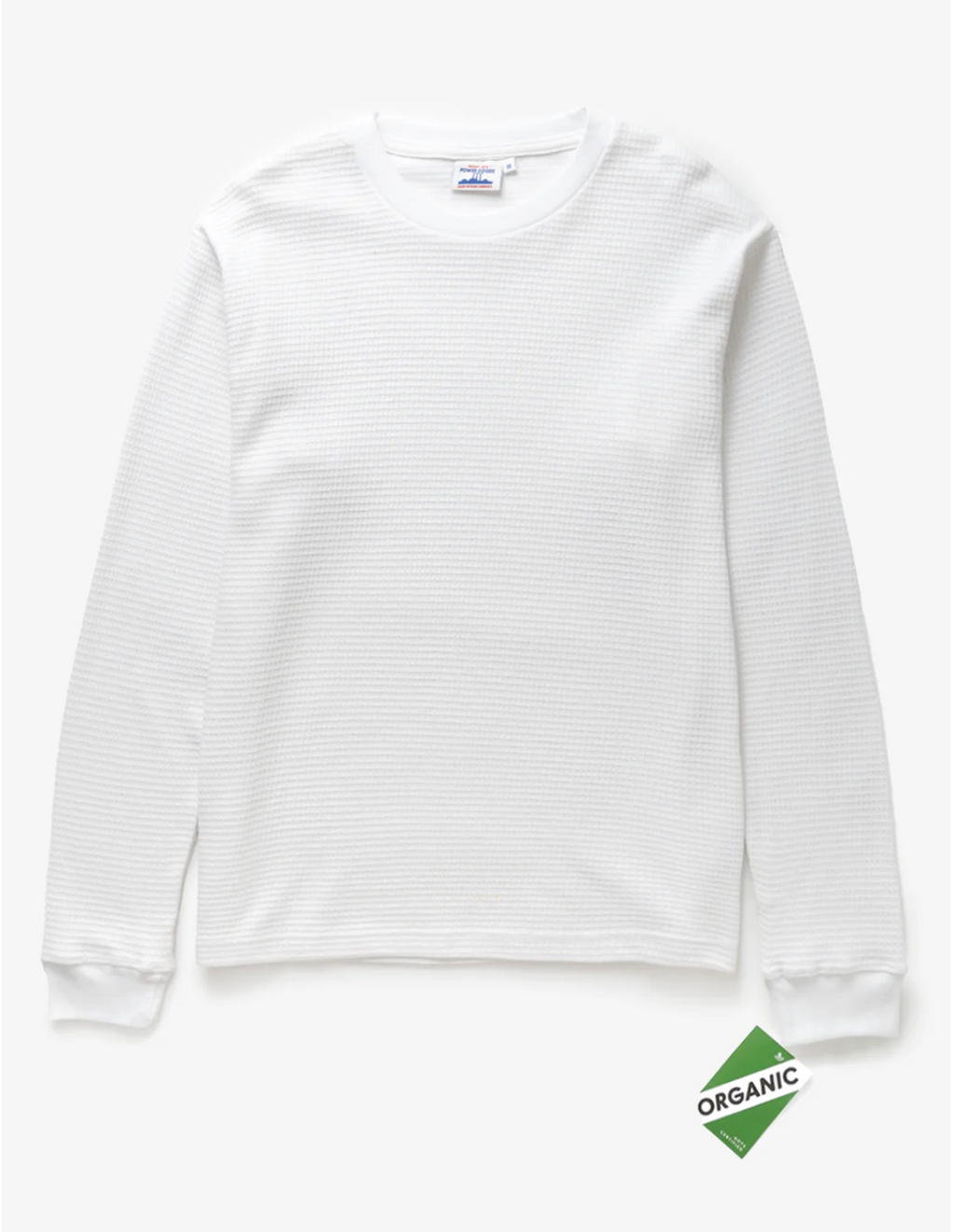 Power Goods Thermal Waffle LS Tee - White