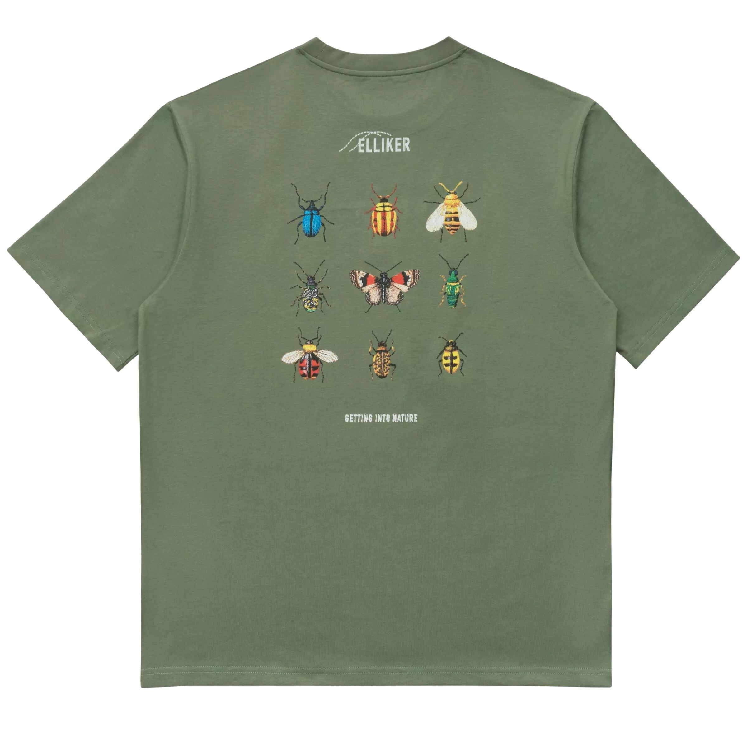 Elliker Rill Bug Print Short Sleeve Tee - Dark Mint