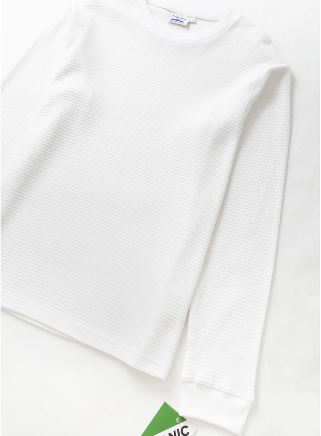 Power Goods Thermal Waffle LS Tee - White