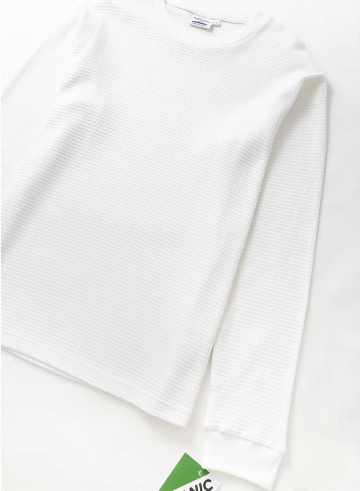 Power Goods Thermal Waffle LS Tee - White