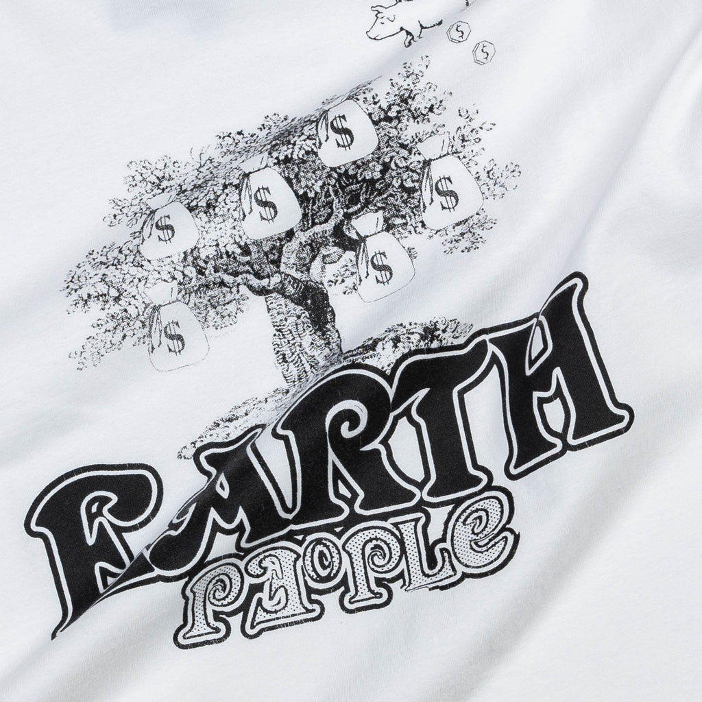 Earth People Money Tree Crew Tee - White