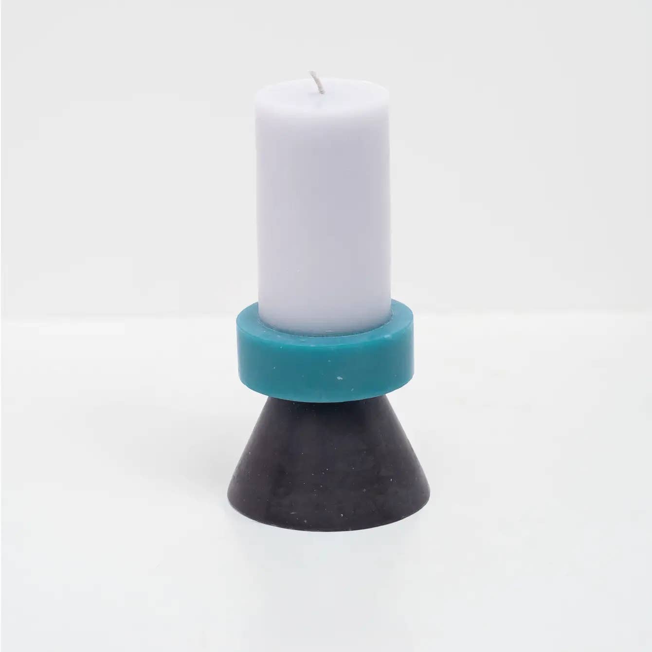 YOD&CO Tall Stack Candle - Lilac / Turquoise / Charcoal