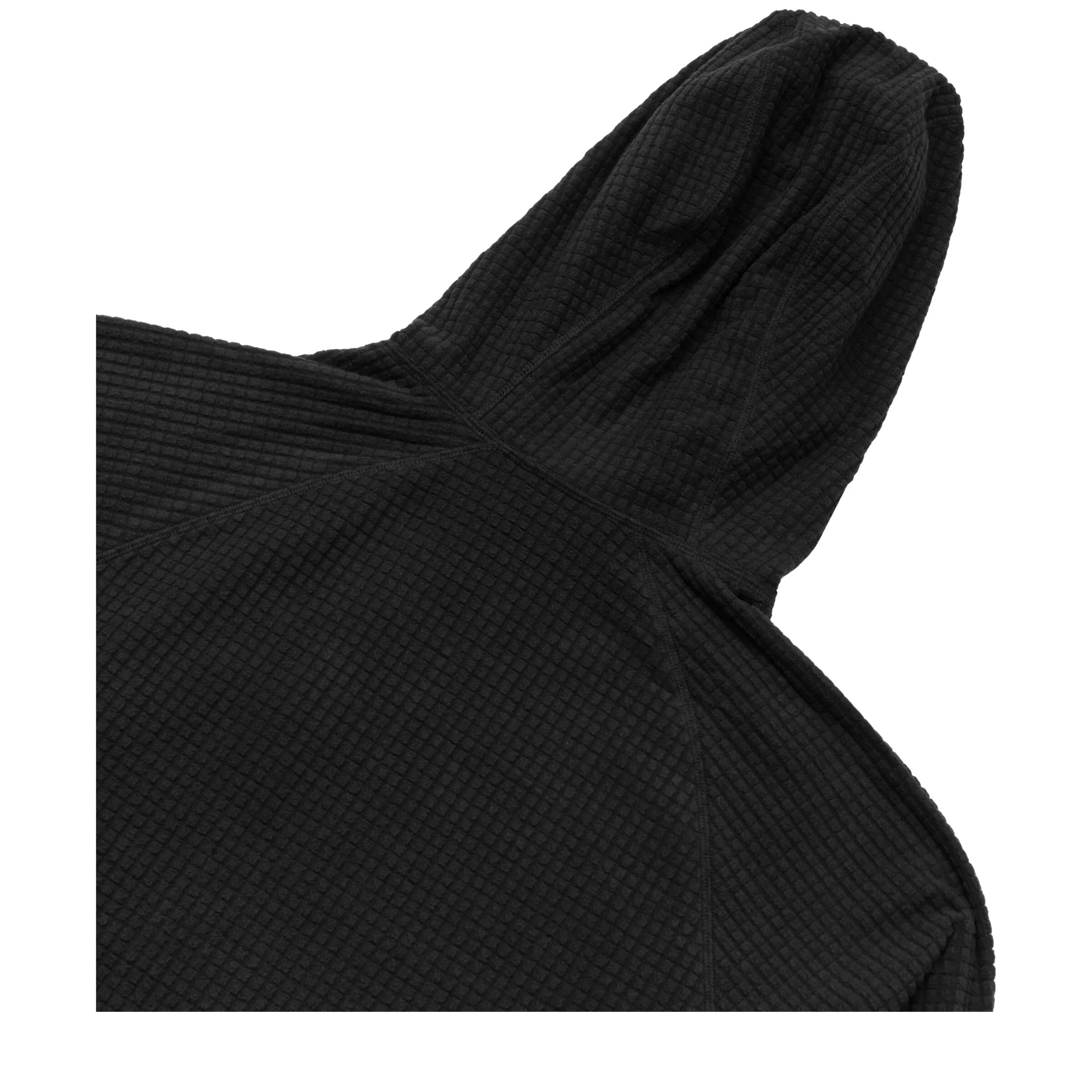 Elliker Hudswell Pullover Grid Fleece Hoodie - Black