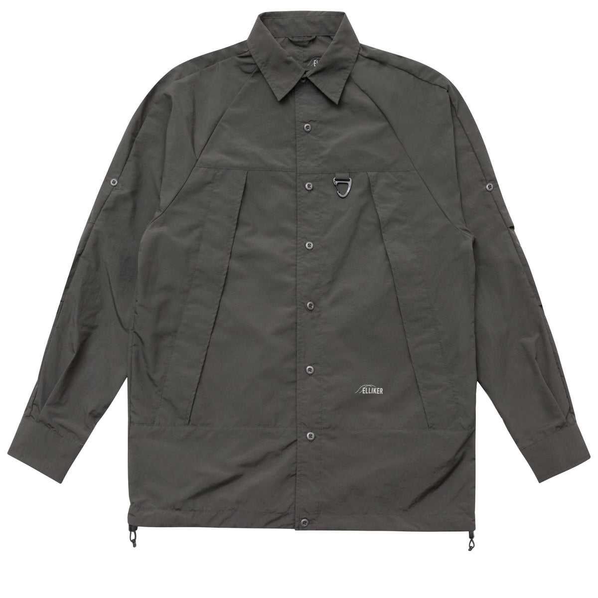 Elliker Craw Long Sleeve Zipper Tech Shirt - Grey