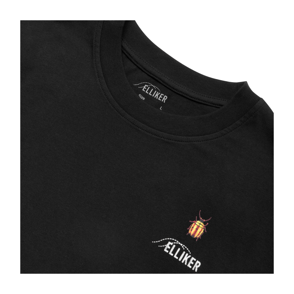 Elliker Rill Bug Print Short Sleeve Tee - Black