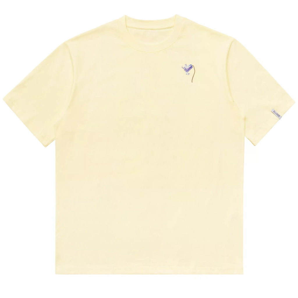 Elliker Rill Bluebell Print Short Sleeve Tee - Off White