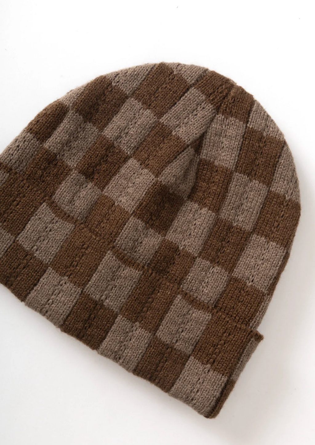 Service Works Chunky Check Beanie - Brown