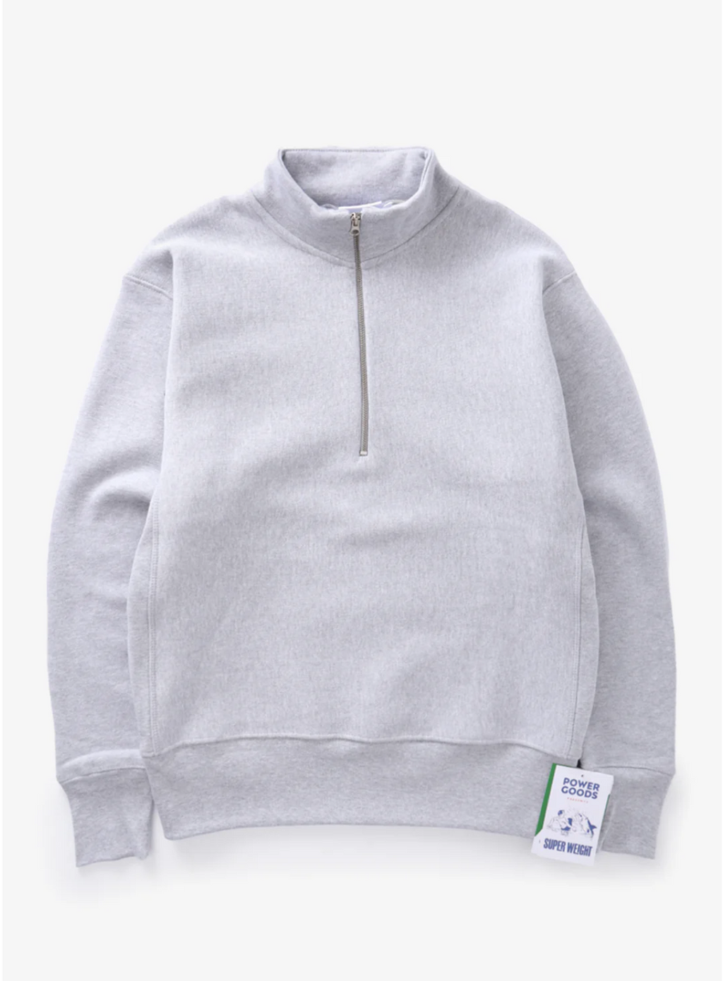 Power Goods Super Weight Quarter Zip - Heather Grey