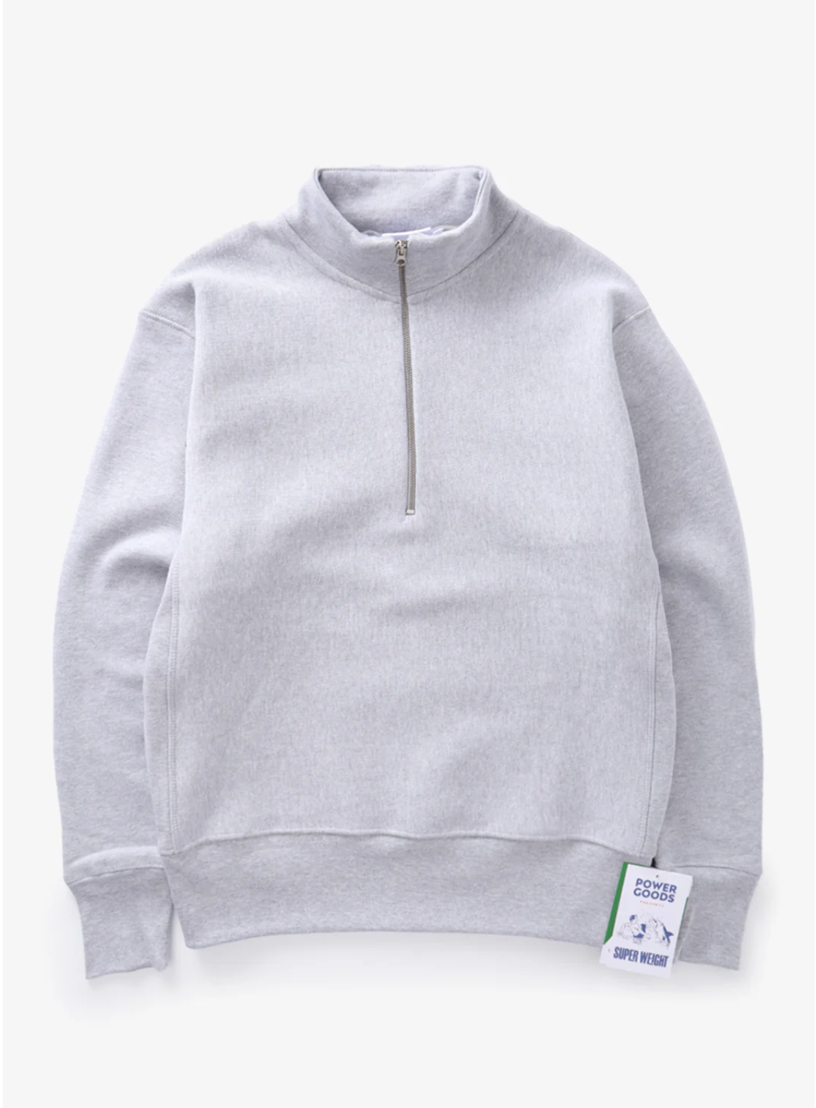 Power Goods Super Weight Quarter Zip - Heather Grey