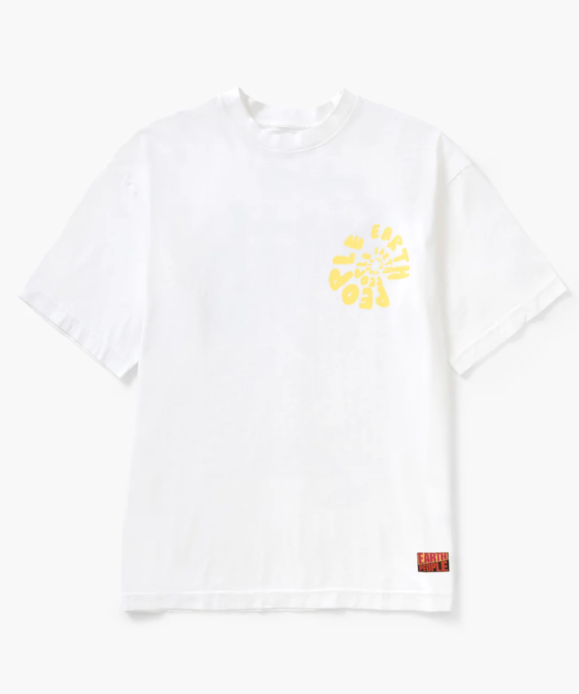 Earth People Monkey Jazz Crew Tee - White