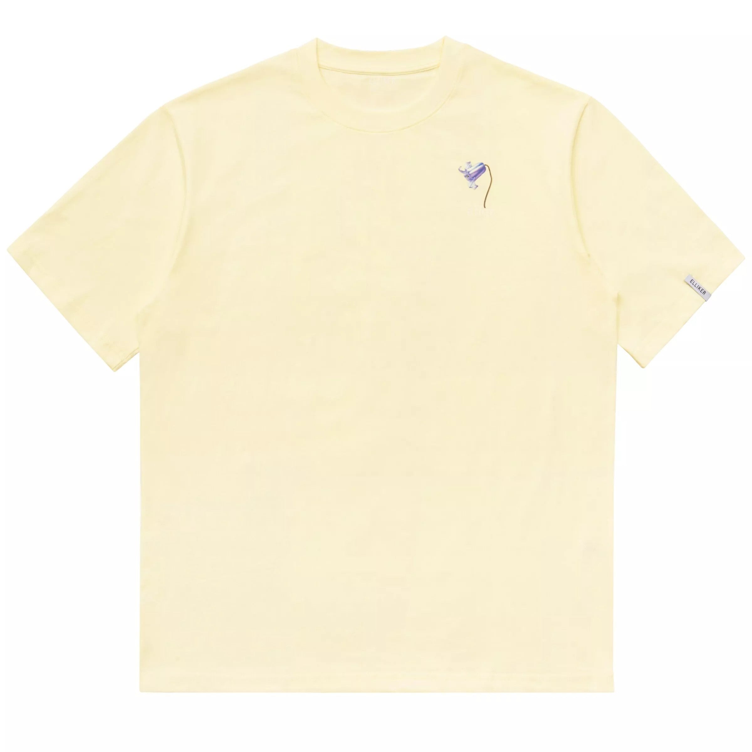 Elliker Rill Bluebell Print Short Sleeve Tee - Off White