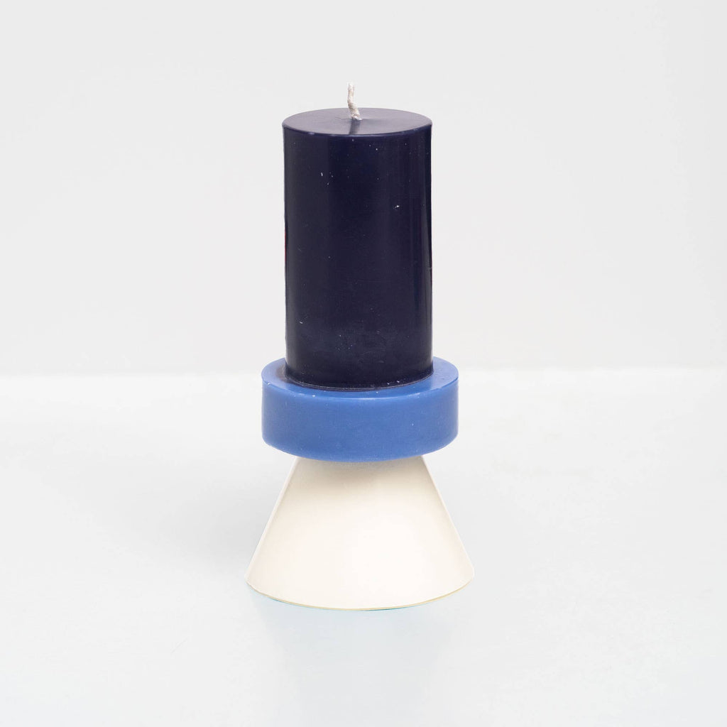 YOD&CO Tall Stack Candle - Blues / White