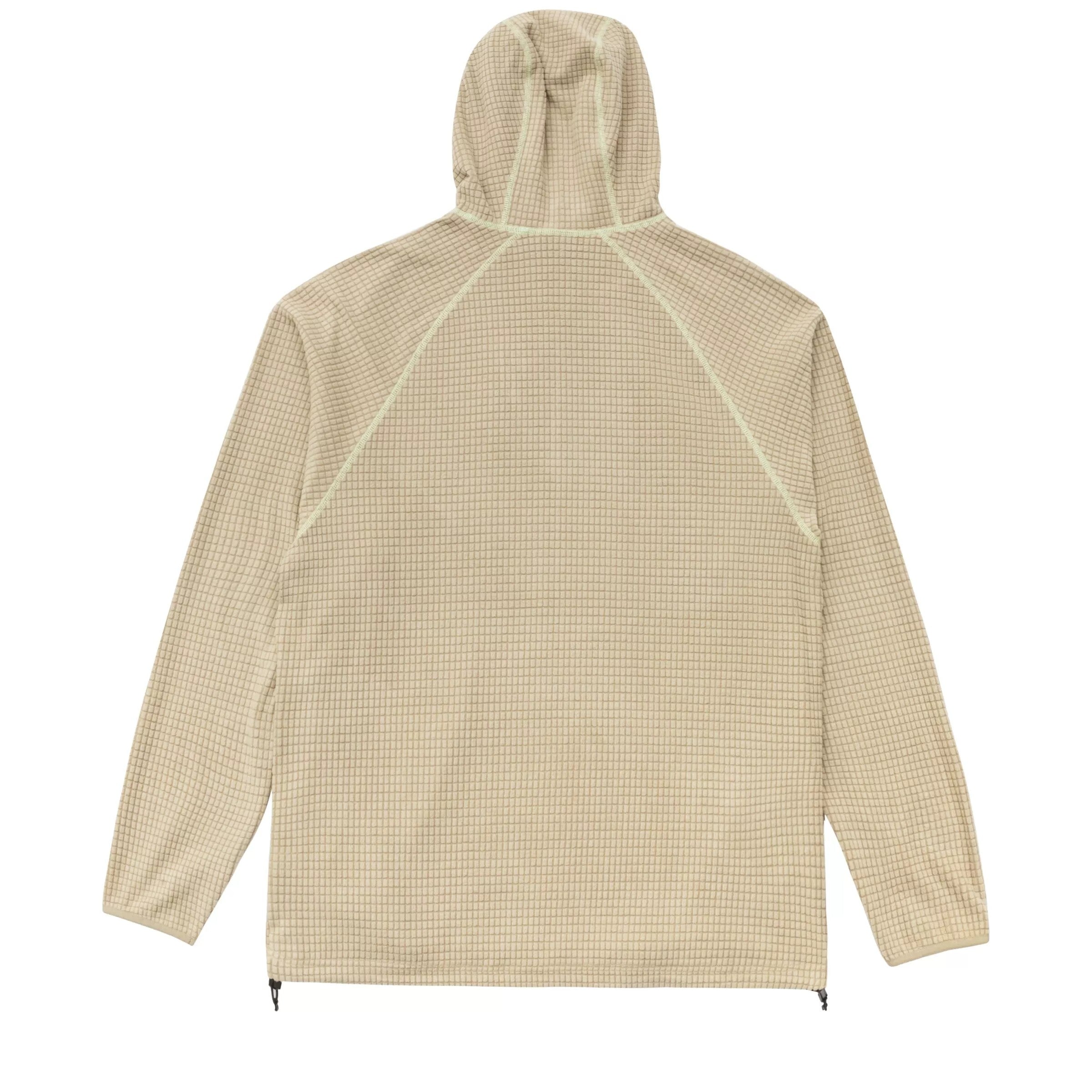 Elliker Hudswell Pullover Grid Fleece Hoodie - Taupe