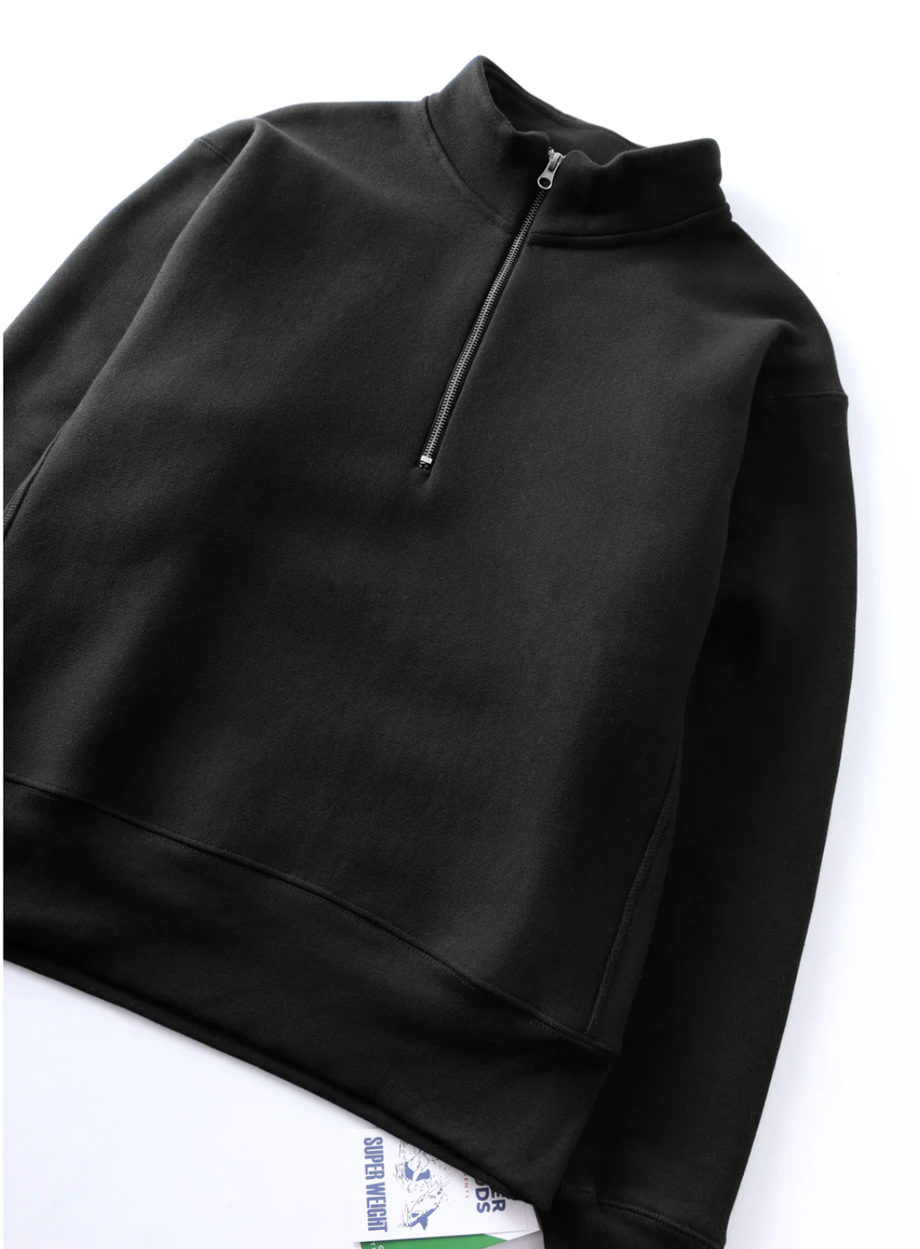 Power Goods Super Weight Quarter Zip - Black