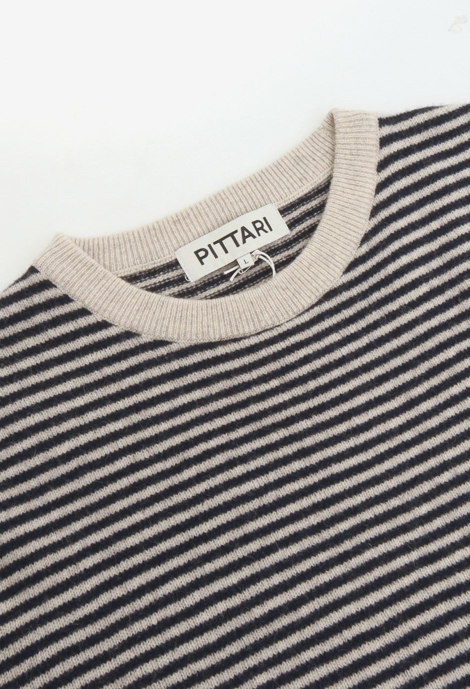 Pittari Trent Crew Lambswool Sweater - Clay / Navy