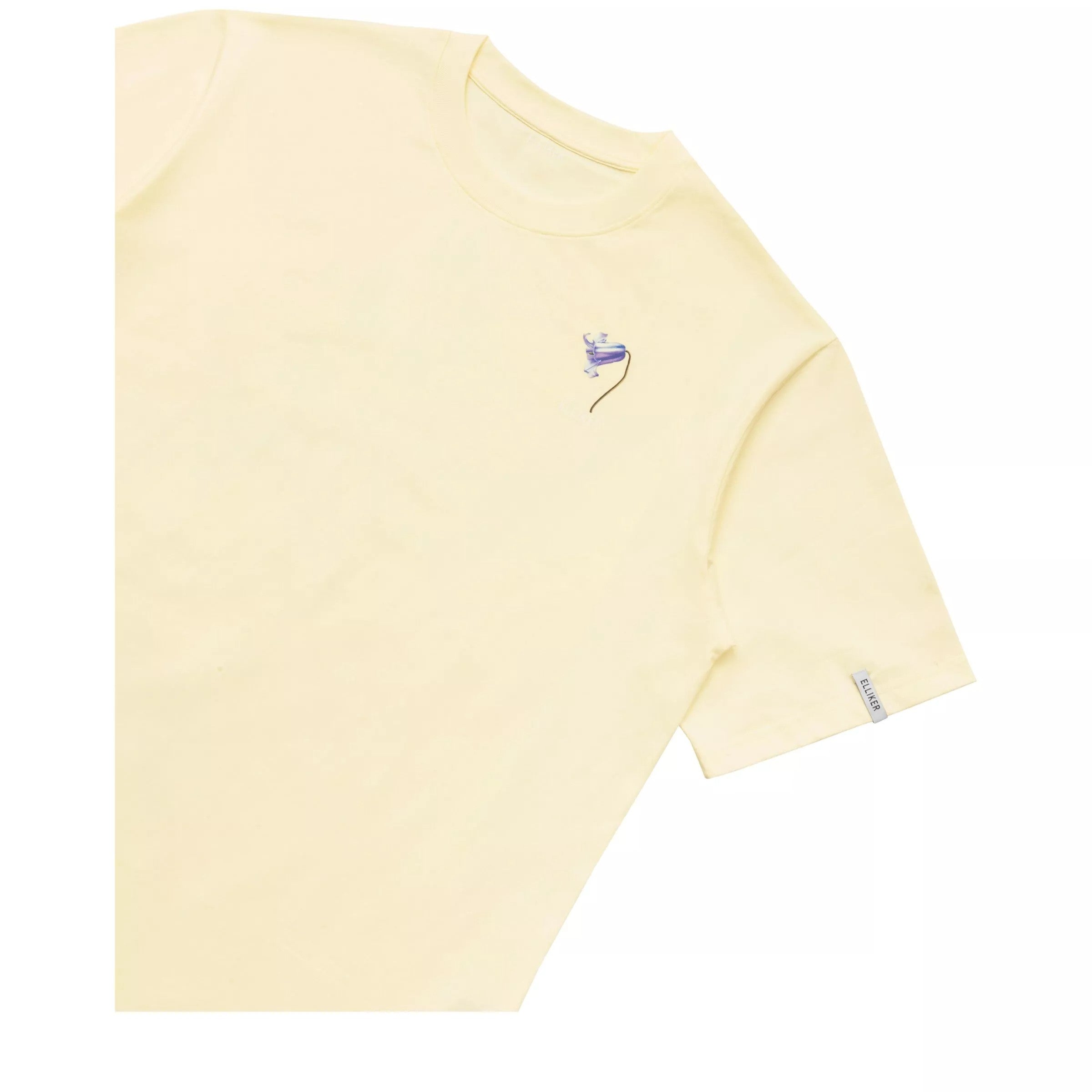Elliker Rill Bluebell Print Short Sleeve Tee - Off White