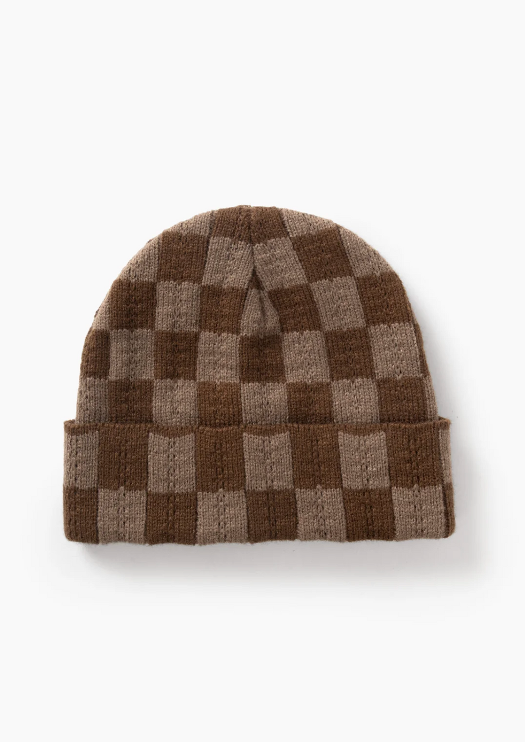Service Works Chunky Check Beanie - Brown