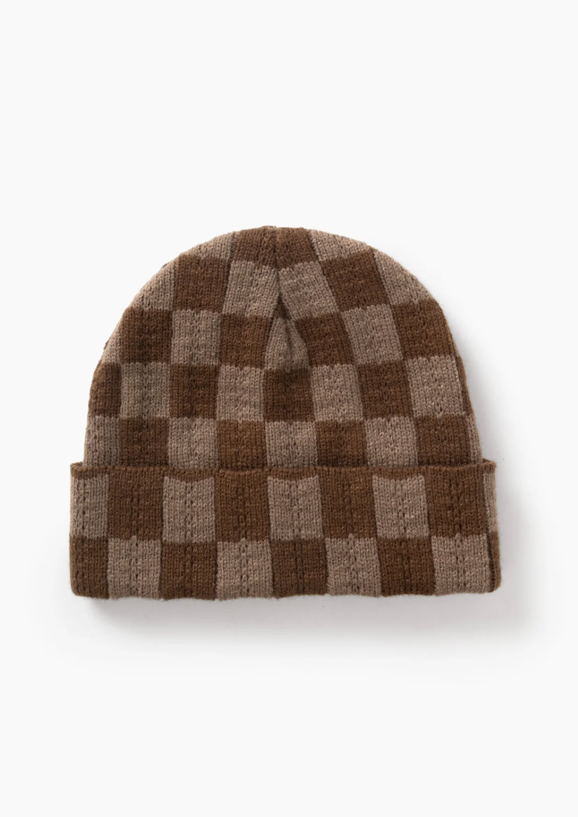 Service Works Chunky Check Beanie - Brown