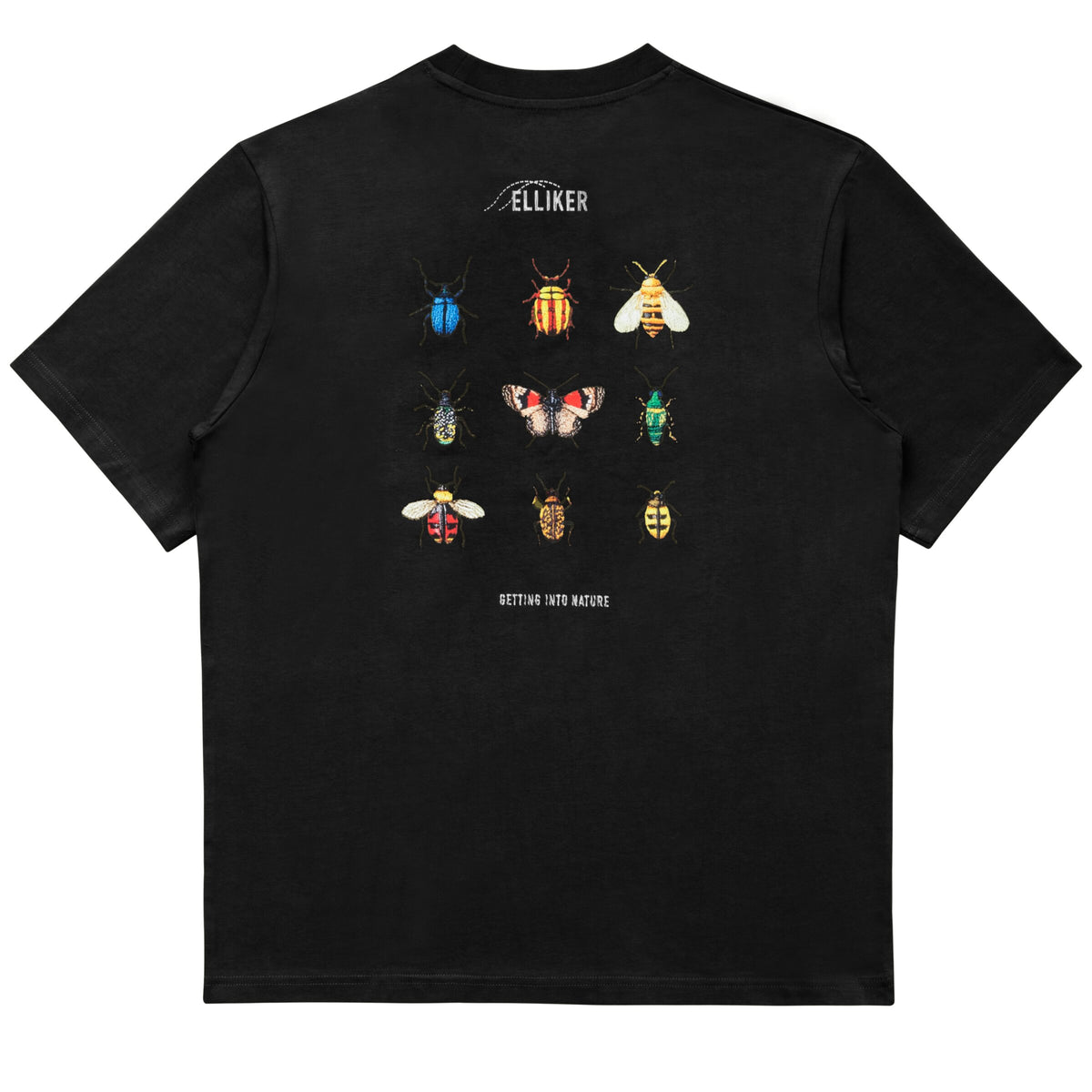 Elliker Rill Bug Print Short Sleeve Tee - Black