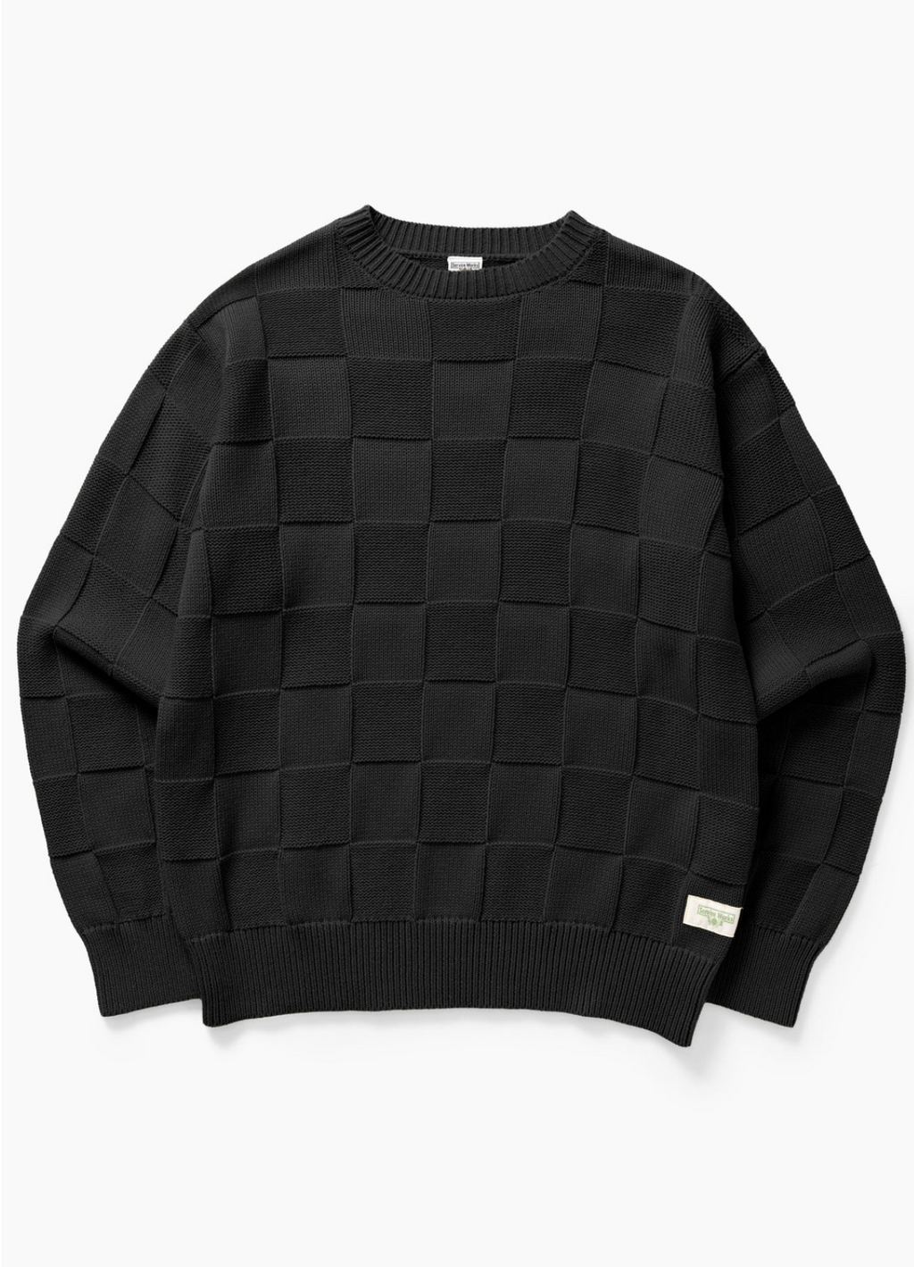 Service Works Check Knit Crewneck - Black