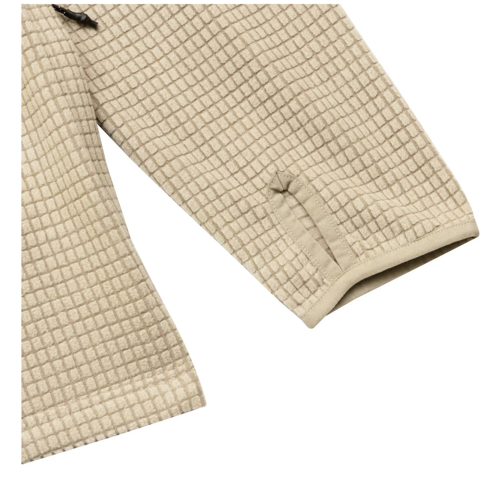 Elliker Hudswell Pullover Grid Fleece Hoodie - Taupe