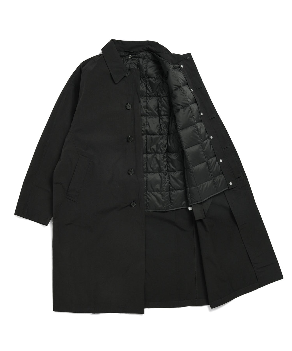 Taion Bal Collar Coat Set + Down Jacket - Black