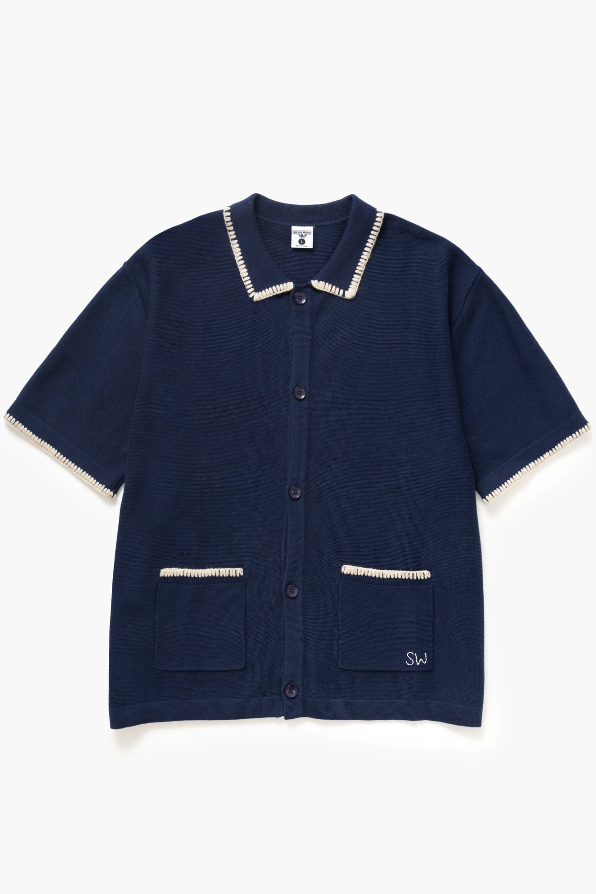 Service Works Blanket Stitch Knit - Navy